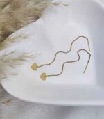 گوشواره زنانه بخیه ای طرح قلب