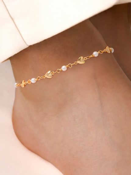 پابند زنانه قلبی مرواریدی برند ysx