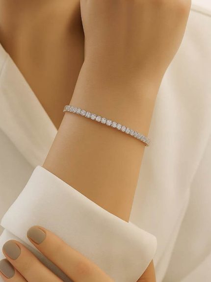 دستبند تنیسی نقره ای برند ژوپینگ