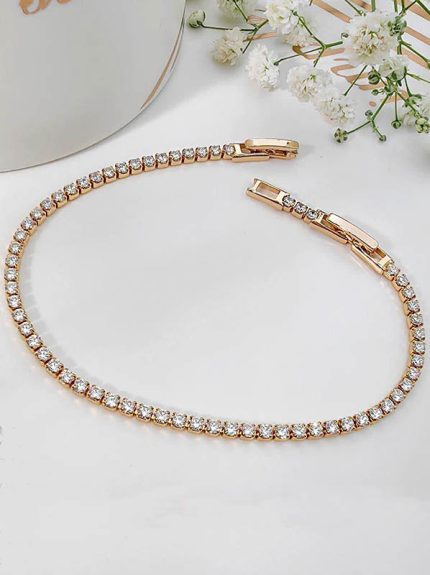 دستبند تنیسی طلایی برند ژوپینگ