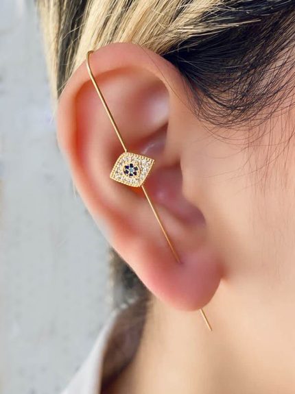 گوشواره کراس چشم و نظر برند YSX