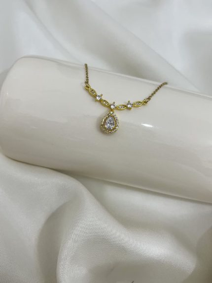 گردنبند زنانه جواهری مرلی طلایی