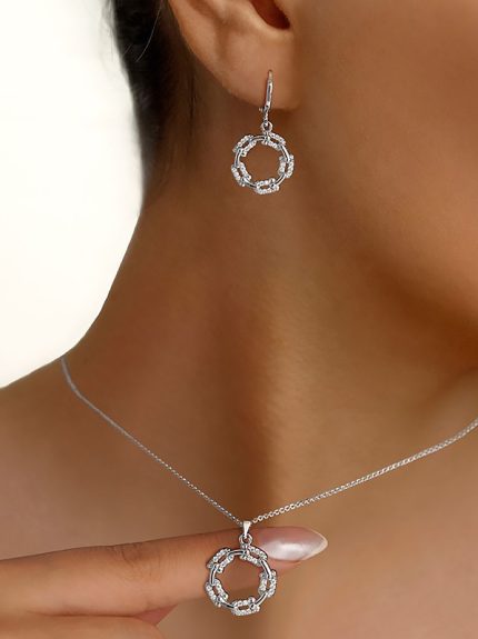 نیمست استیل جواهری رونیز نقره ای برند YSX