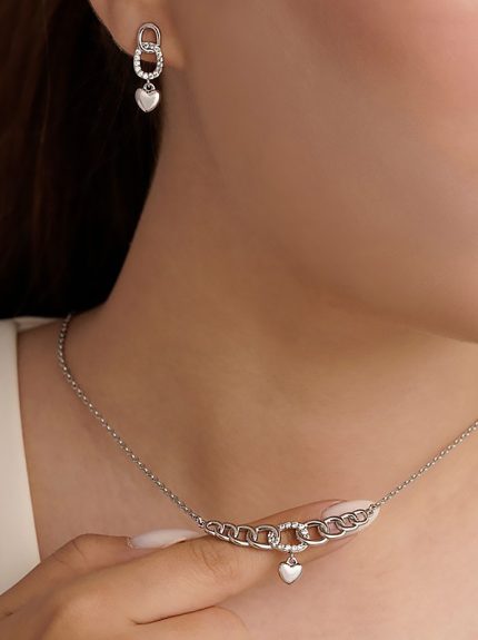 نیمست استیل جواهری مارین نقره ای برند ژوپینگ