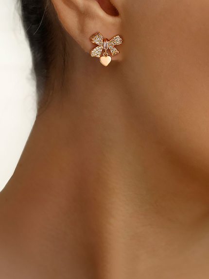 گوشواره میخی پاپیون برند YSX