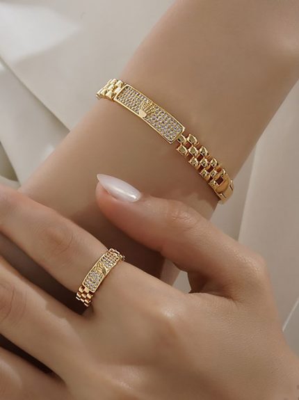 ست دستبند و انگشتر رولکس برند ysx