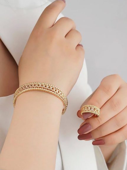 ست دستبند و انگشتر جواهری کاترین برند ysx