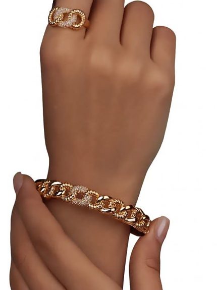 ست دستبند و انگشتر جواهری رولین برند ysx