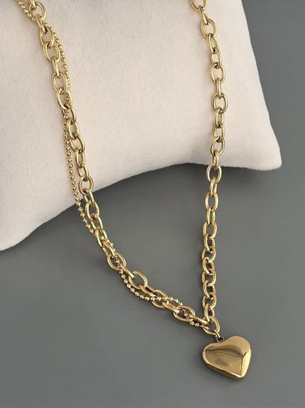 گردنبند زنانه قلبی رونیکا استیل