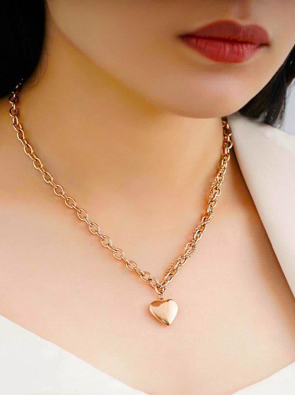 گردنبند زنانه قلبی رونیکا استیل گردنبند زنانه قلبی رونیکا استیل