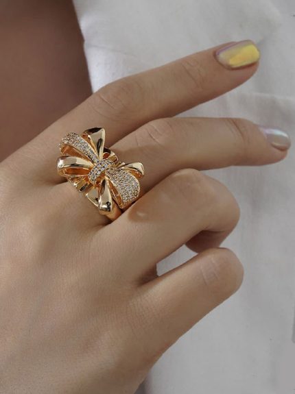 انگشتر زنانه پاپیونی سمن رادیوم