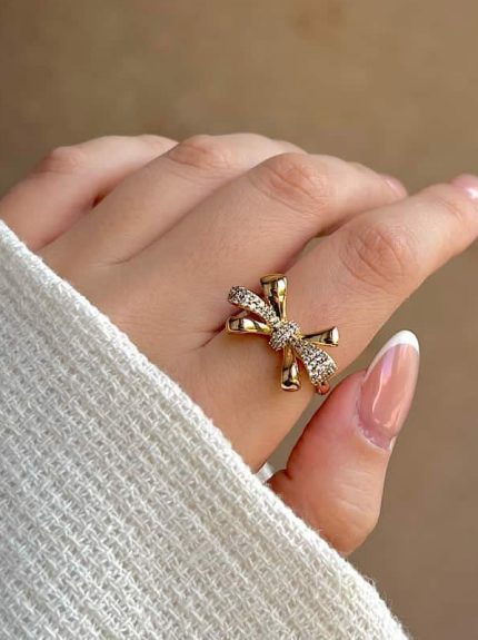 انگشتر زنانه پاپیونی سما رادیوم