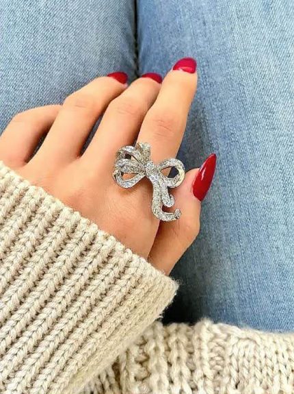 انگشتر زنانه پاپیونی سارا رادیوم