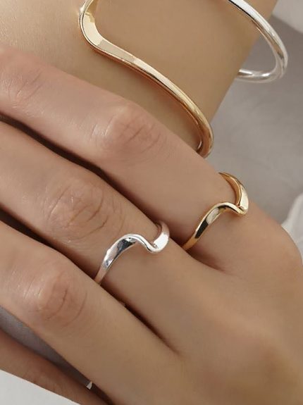 انگشتر زنانه طرح موج رادیوم