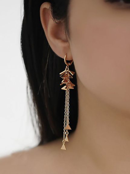 گوشواره حلقه ای آویز مثلث برند ysx