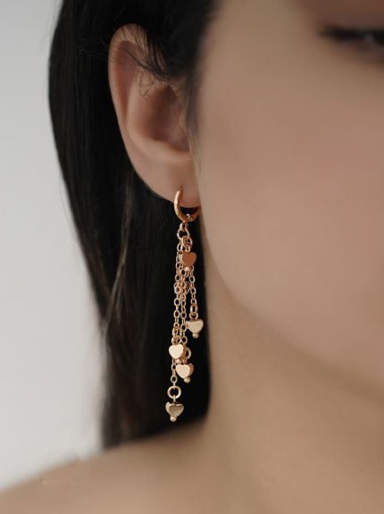 گوشواره حلقه ای قلبی پروانه برند ysx