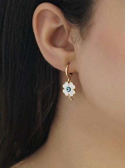 گوشواره حلقه ای چشم و نظر برند ysx