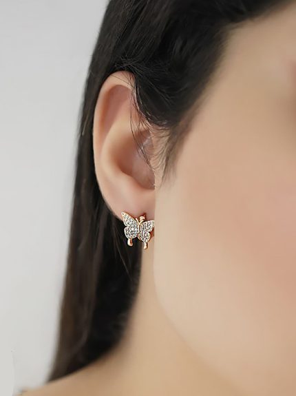 گوشواره حلقه ای پروانه برند ysx