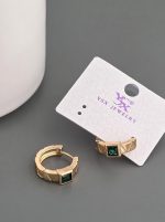 گوشواره حلقه ای نگین برند ysx