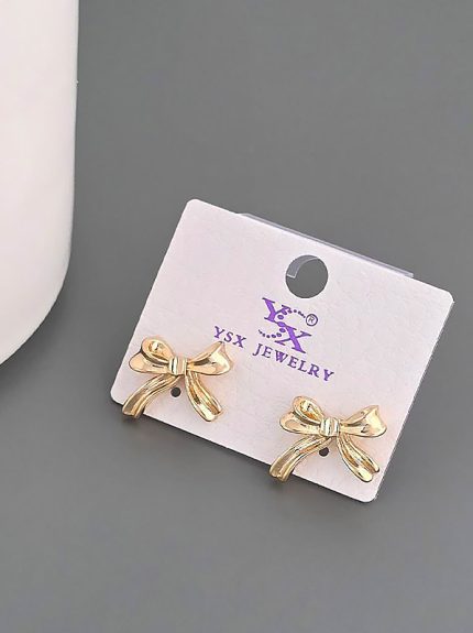 گوشواره میخی پاپیون ظریف برند ysx