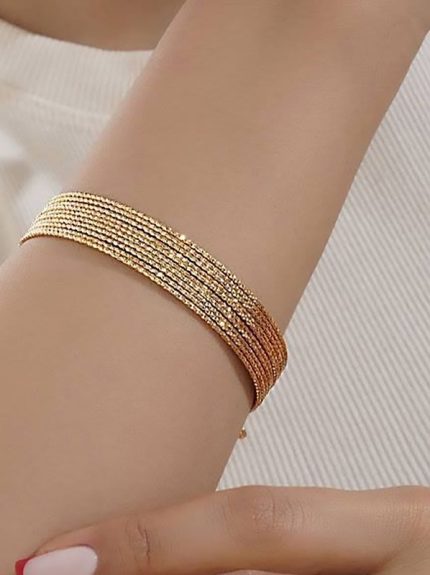 ست النگو و انگشتر مفتولی برند ysx