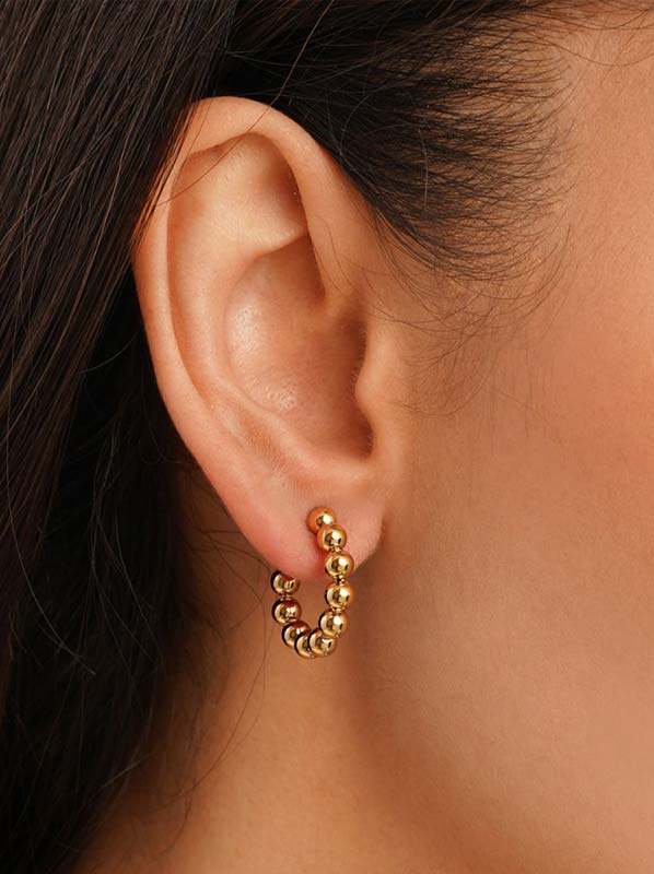 گوشواره حلقه ای توپی ژوپینگ